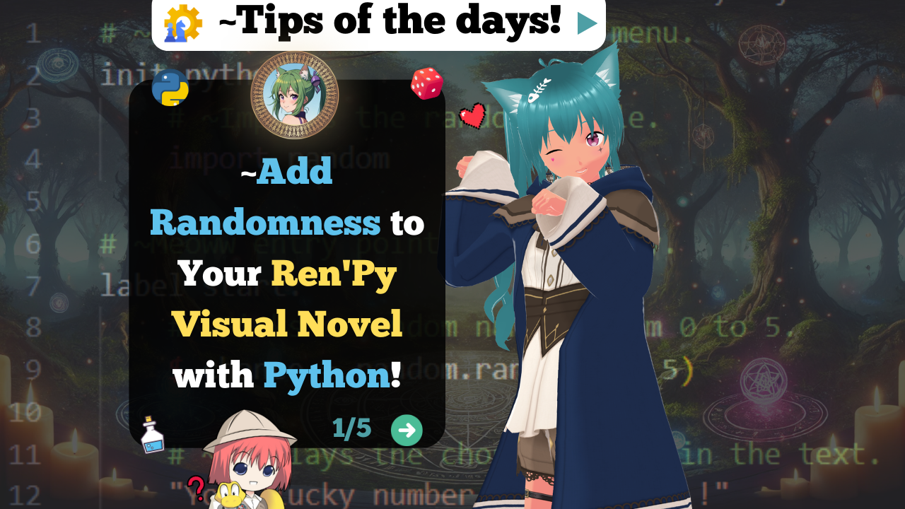 Ren'Py Tutorial: Add Randomness to Your Visual Novel with Python's ...