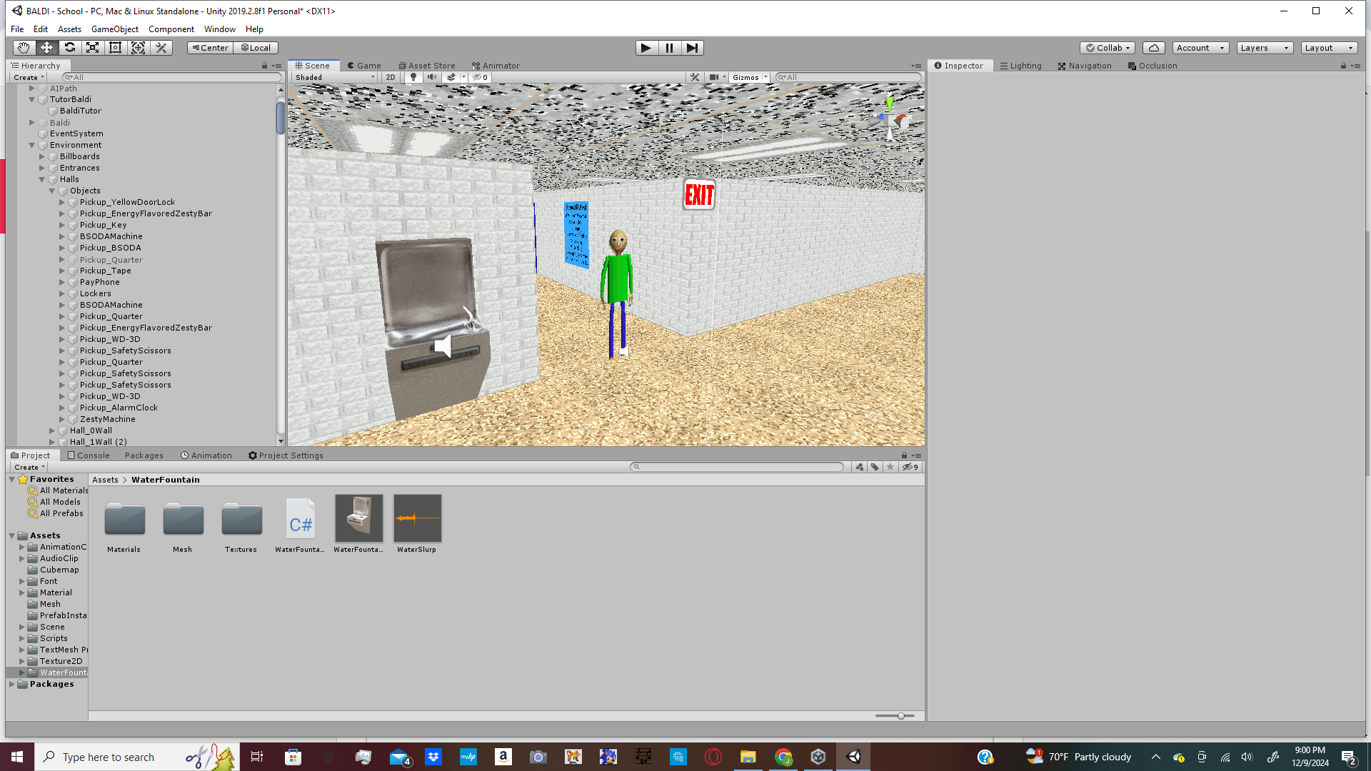 Water fountain (Baldi is still here because I have not made the textures) Water fountain (Baldi is still here because I have not made the textures)