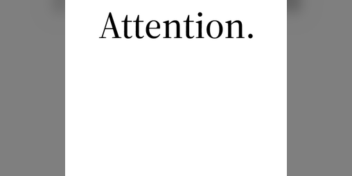Cover image for Attention.
