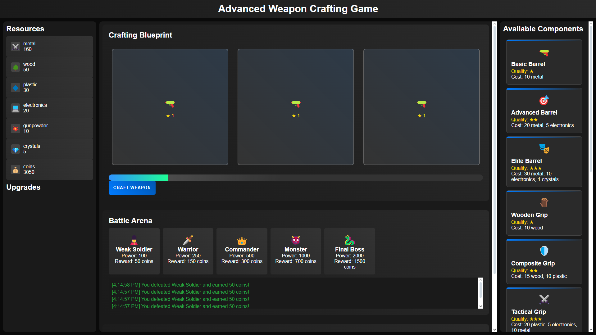 Advanced Weapon Crafting by TAHTAH23