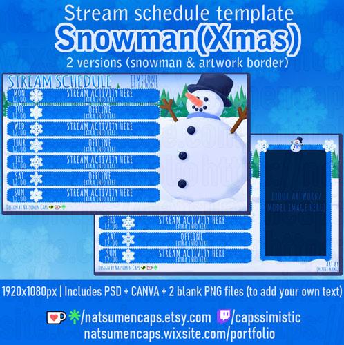 XMAS (Snowman) - Stream schedule template