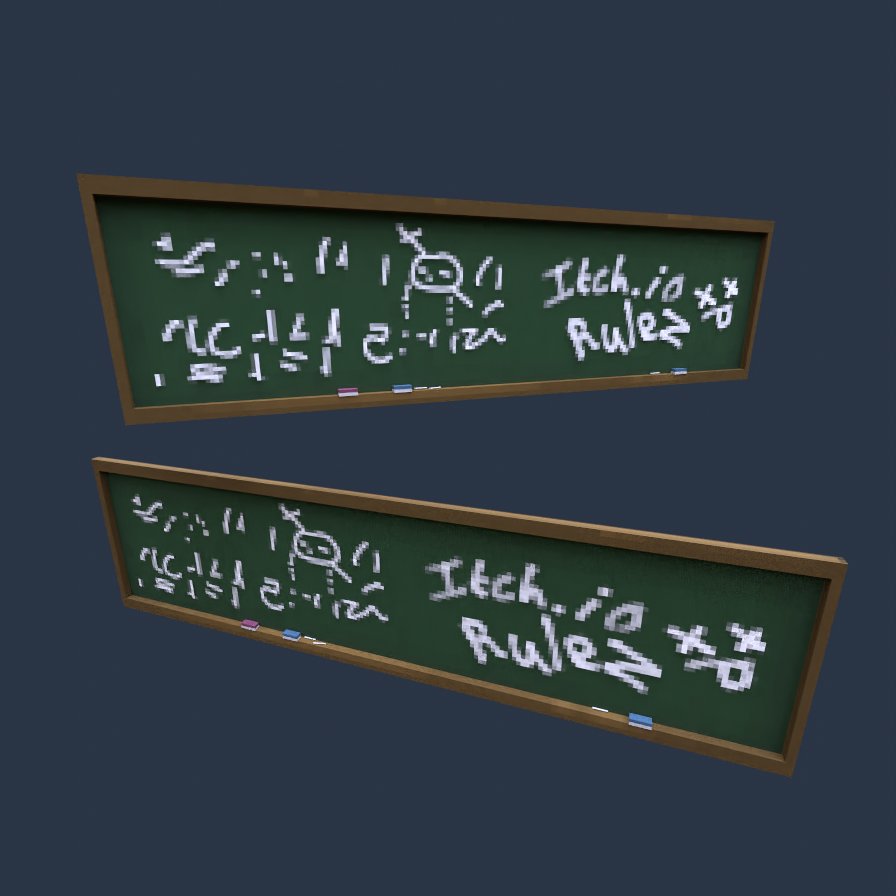 Low-poly Chalkboard by Prildarill