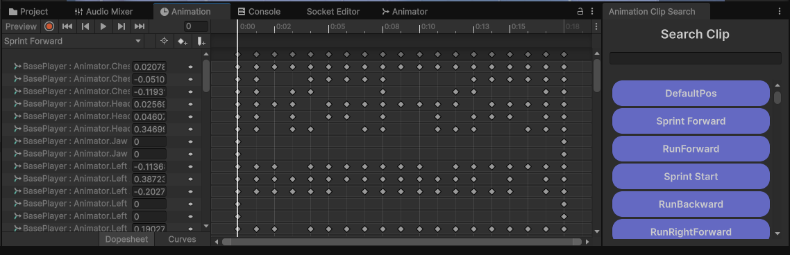 Unity Animation Clip Search