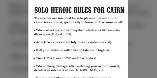 Cover image for Solo Heroic Cairn