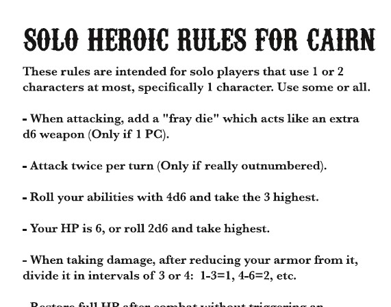 Cover image for Solo Heroic Cairn