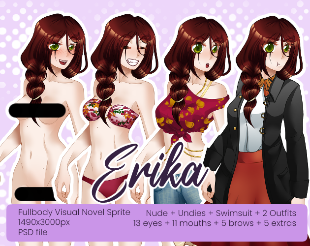 Erika - Visual Novel Sprite