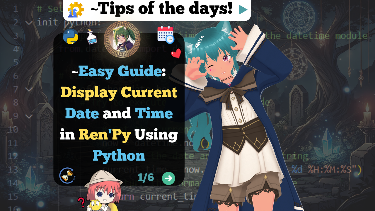 Ren'Py Tutorial: How to Show the Current Date and Time in Your Visual ...