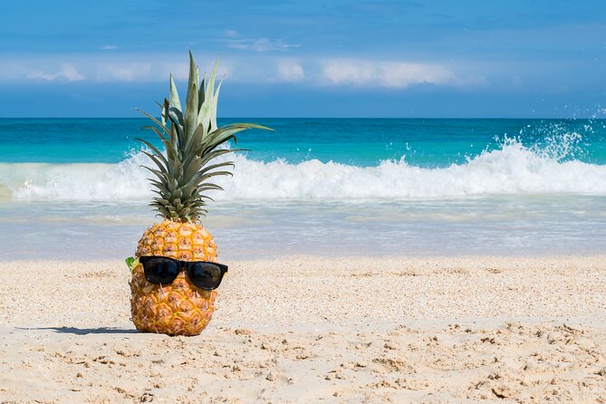 Cool pineapple with sick glasses