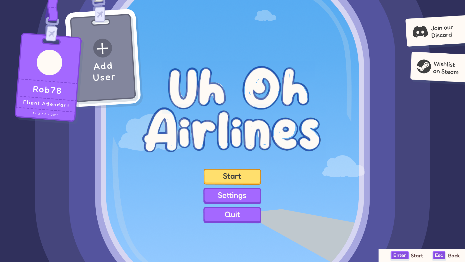 Uh Oh Airlines itch.io demo