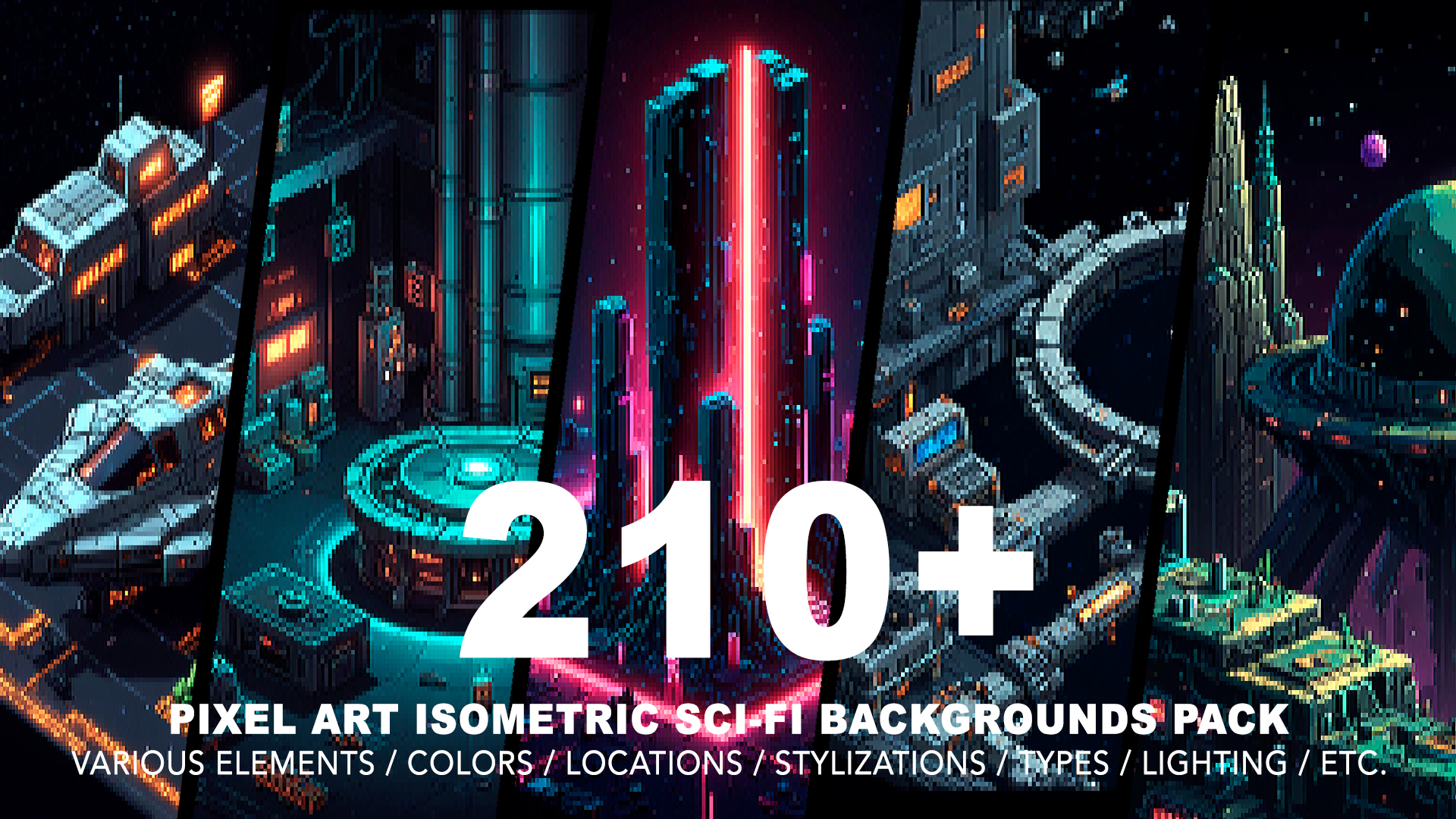 210+ SCI-FI ISOMETRIC BACKGROUNDS