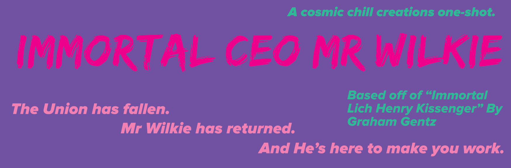 Immortal CEO Mr Wilkie