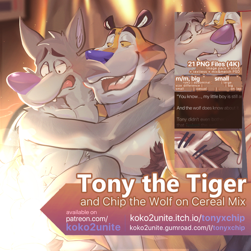 Cereal Mix: Tony the Tiger x Chip the Wolf (Image Pack + Story) by koko ...