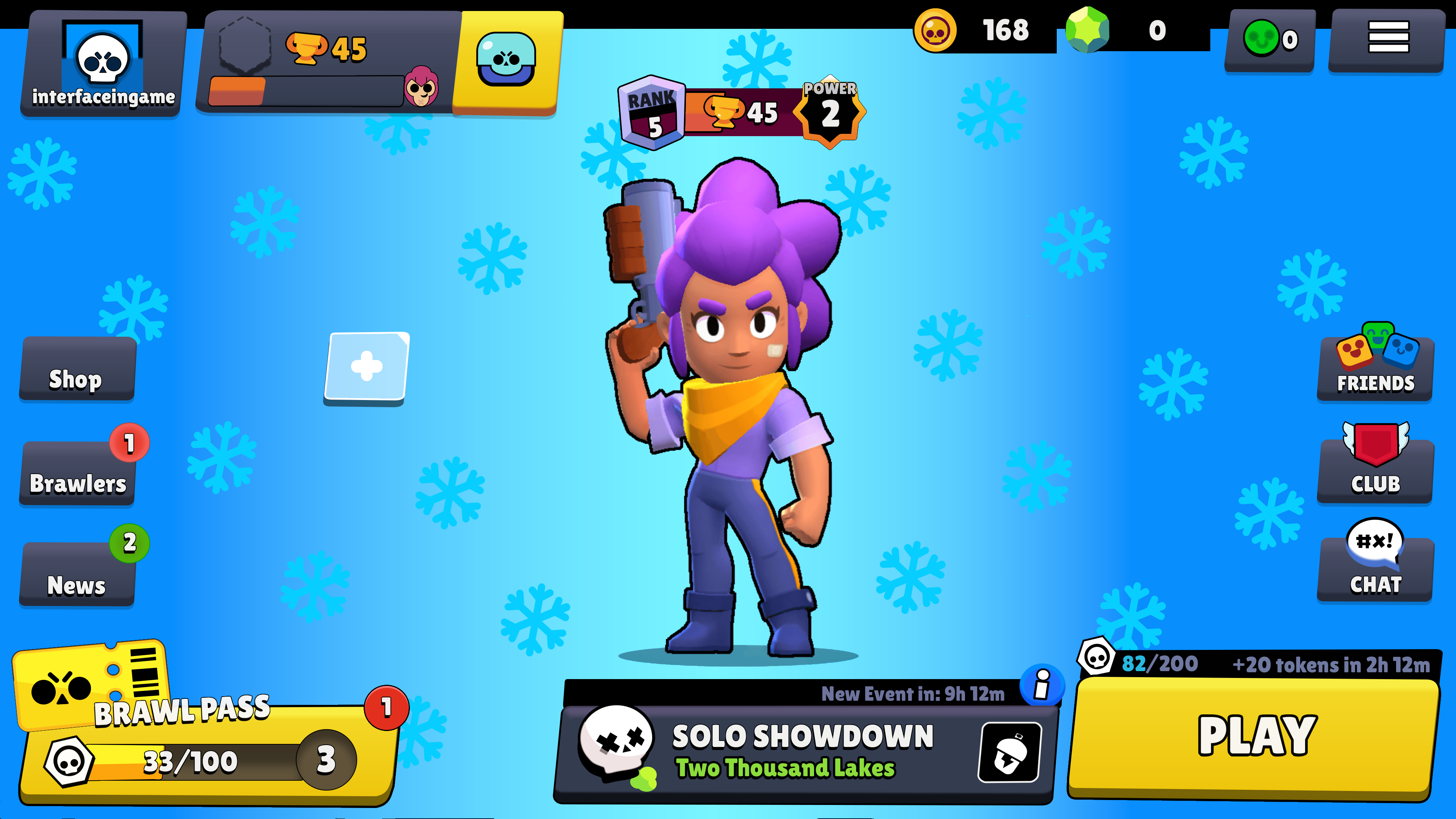 UI/UX Brawl stars main menu