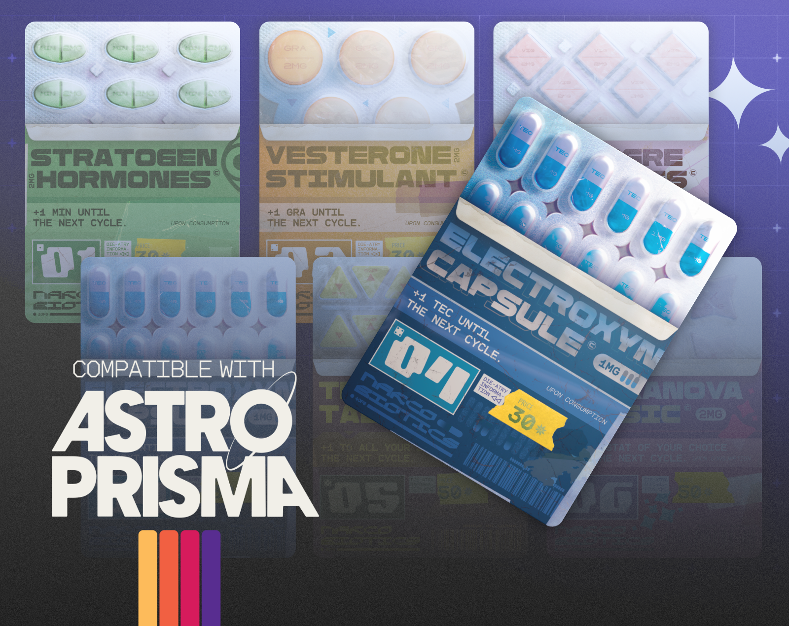 Narbiotics Cards for ASTROPRISMA RPG