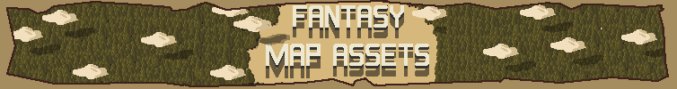 Fantasy paper map assets pack - Medieval pixel art