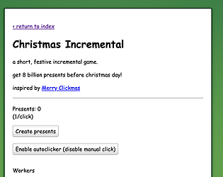 Christmas Incremental