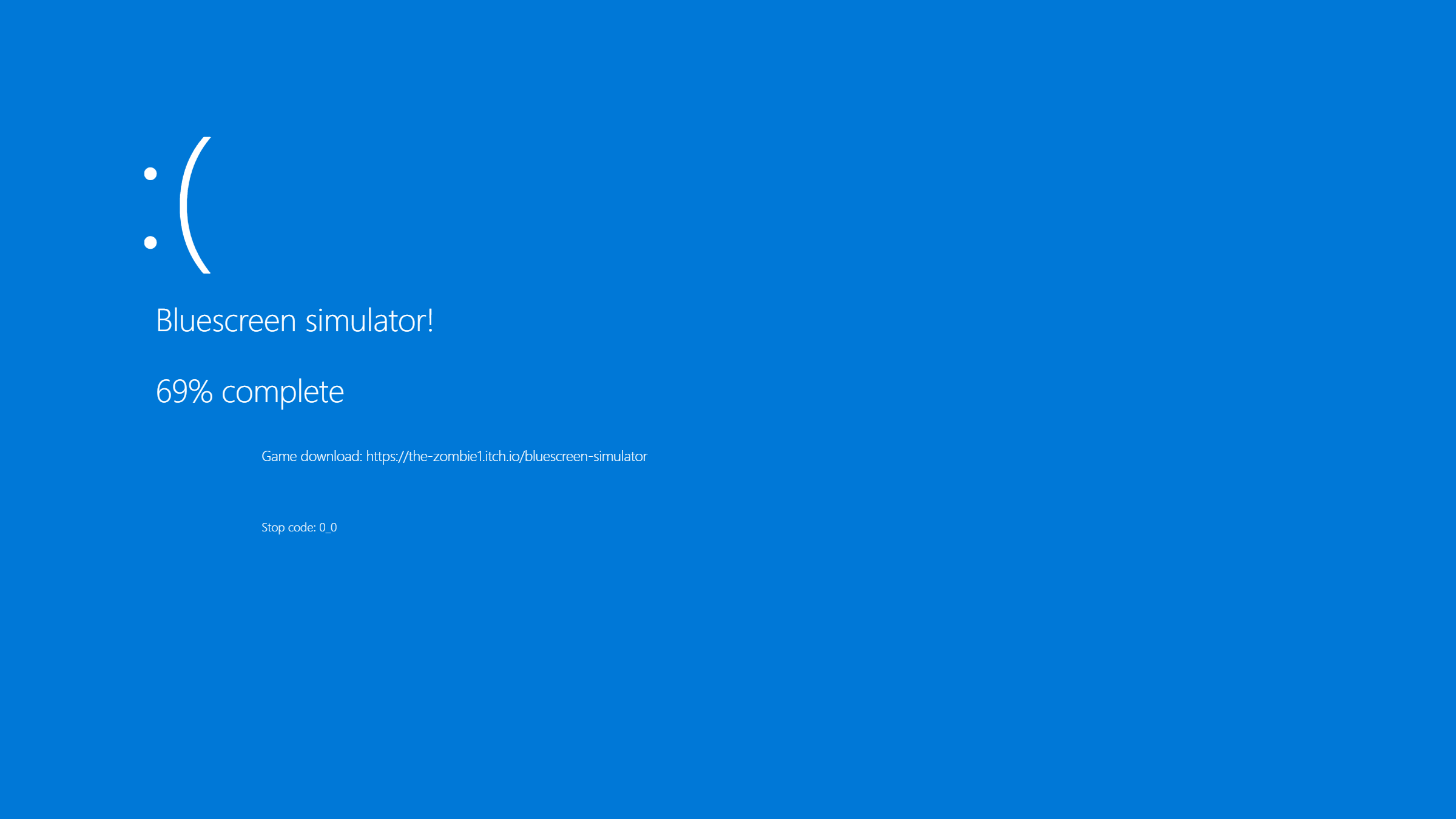 Bluescreen simulator!