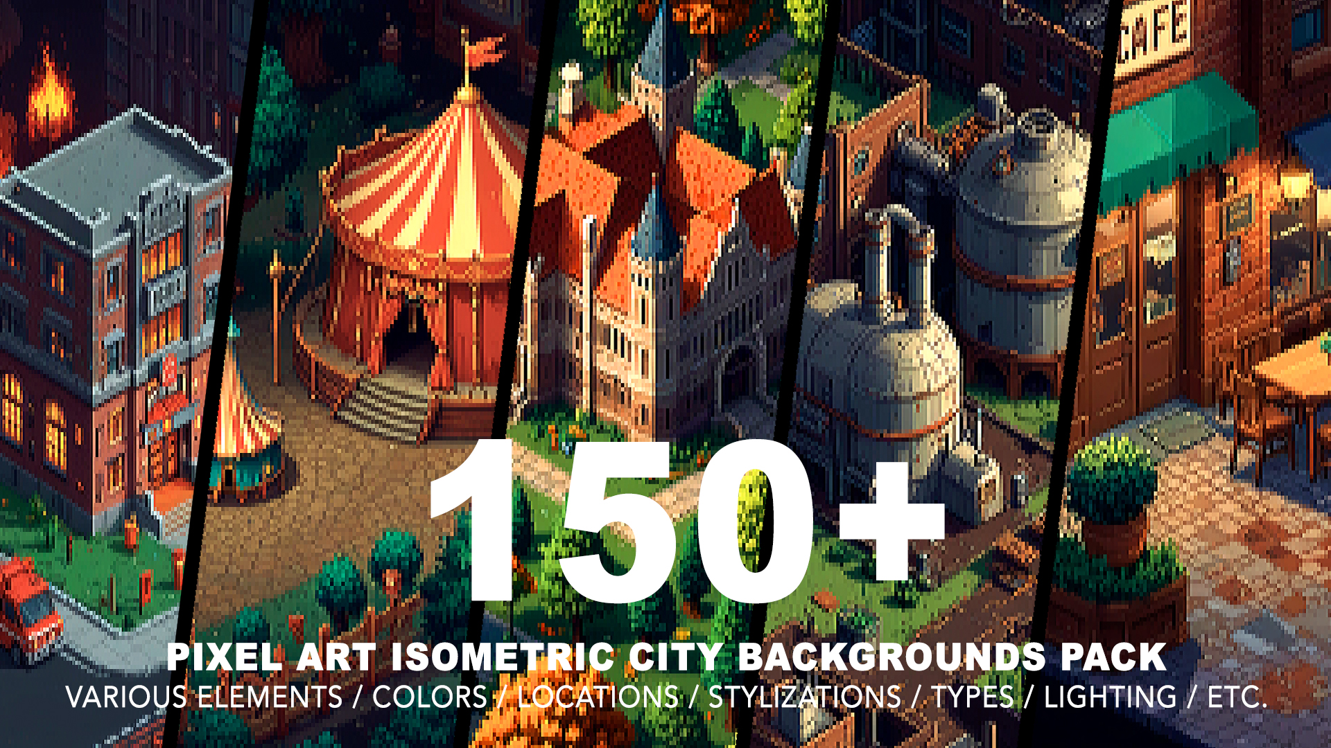 150+ CITY ISOMETRIC BACKGROUNDS