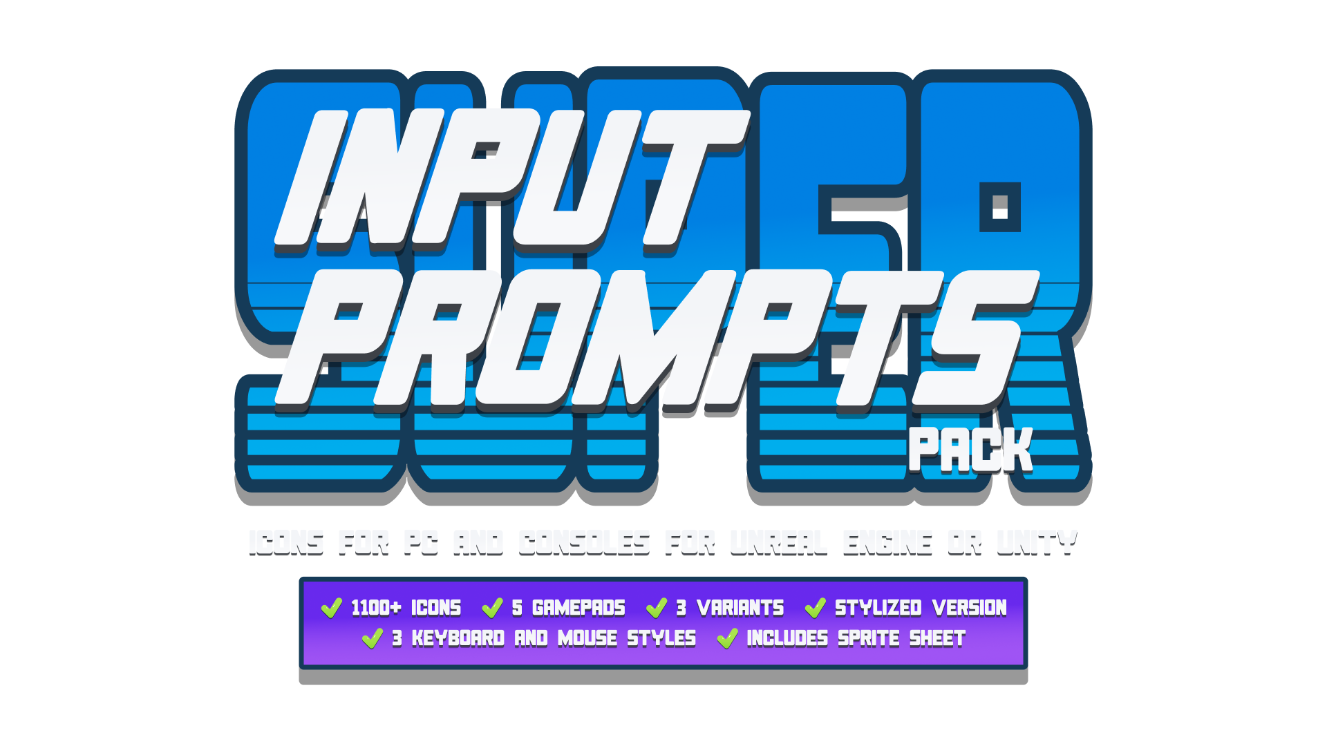 FREE Super Input Prompt Icon Pack for PC & Console Games– Compatible with Unreal Engine, Unity & Godot