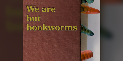Cover image for We are but bookworms