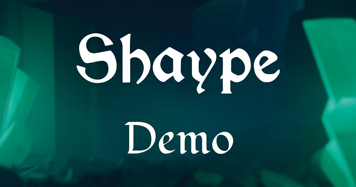 Shaype Demo