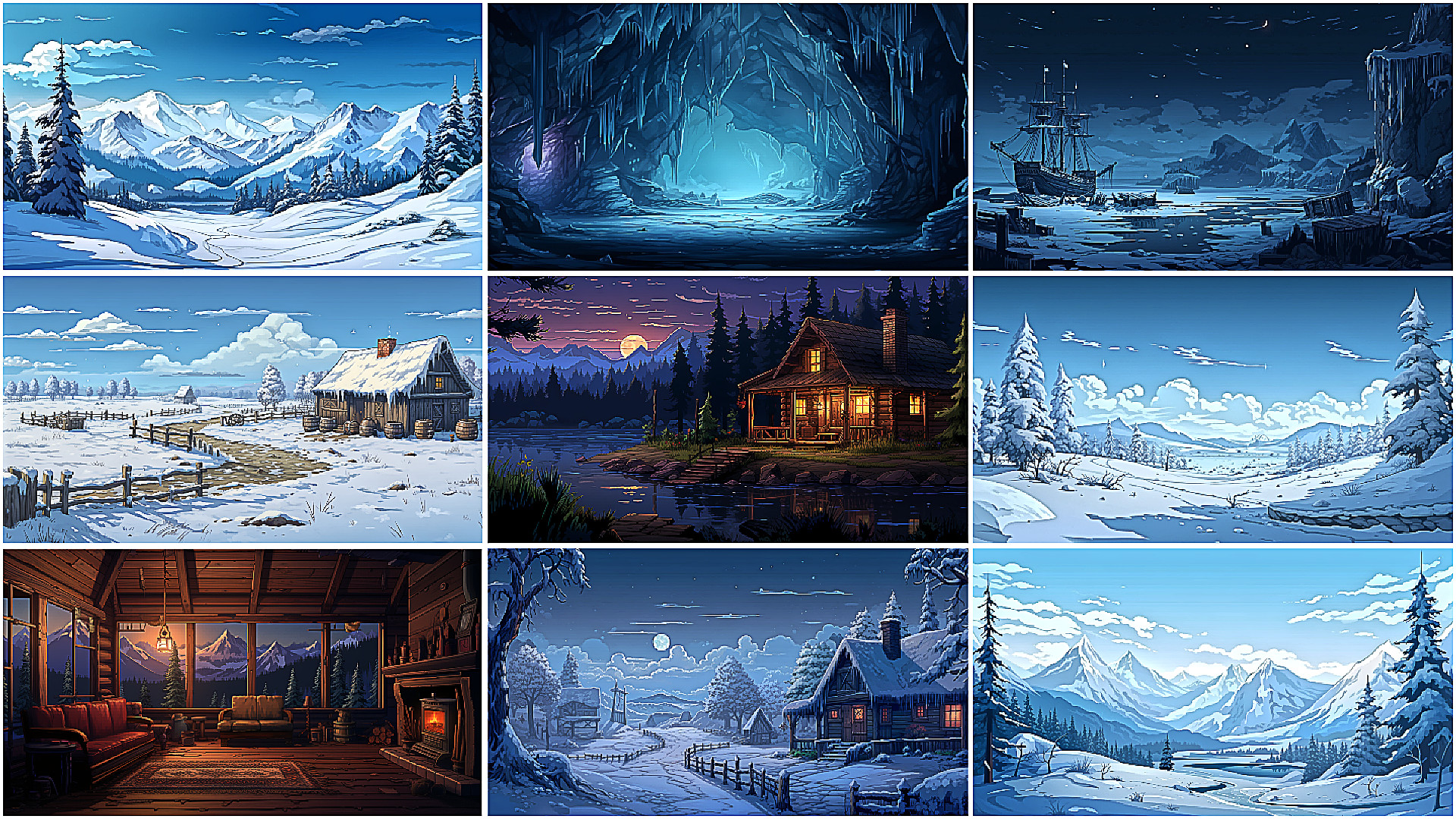 BACKGROUND - Pixel Winter 2