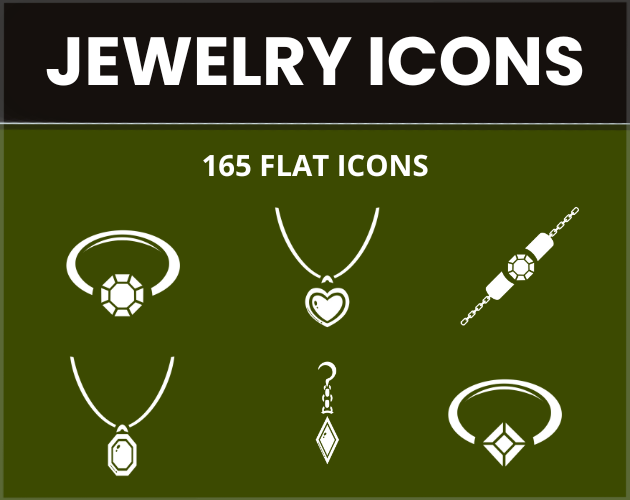 165 Jewelry Flat Icons