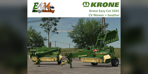 Cover image for FS25 Krone EasyCut 3201 CV Mower V1.0.0.1 (Update)