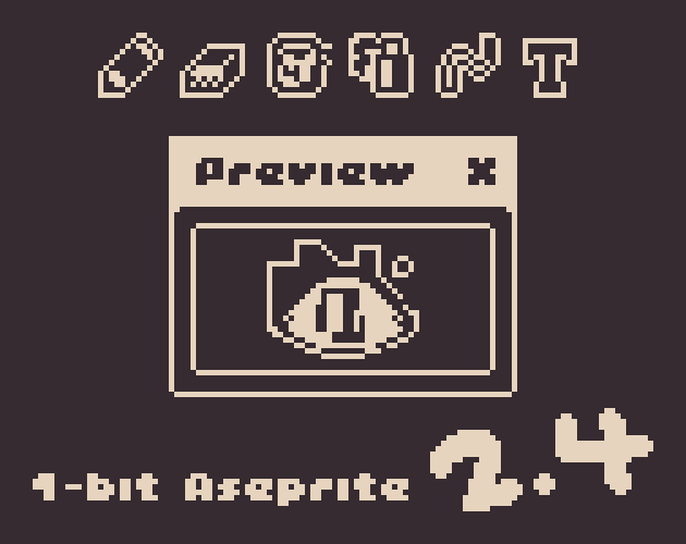 1-BIT Aseprite Theme by Qirlfriend