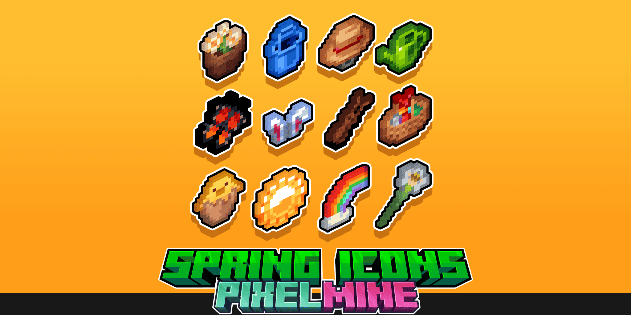 Spring Ribbons Minecraft 39 Spring Icons by PixelmineStudio