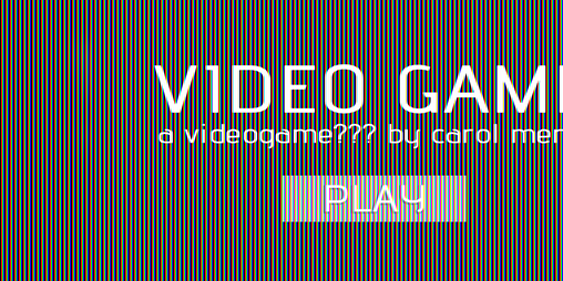 Cover image for VIDEO GAME: a videogame???