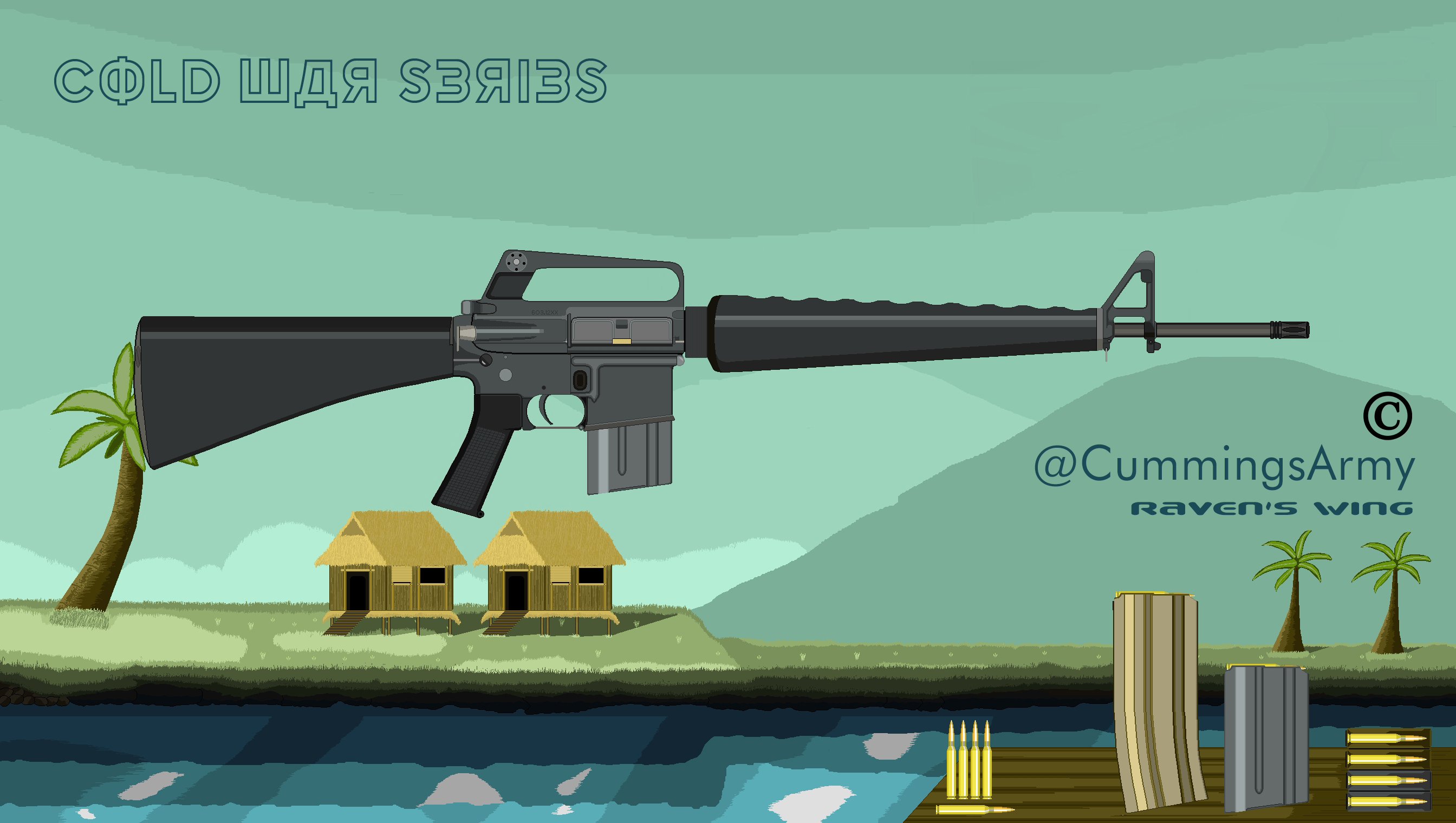 Colt M16A1 Pixelated Animation (Cold war version)