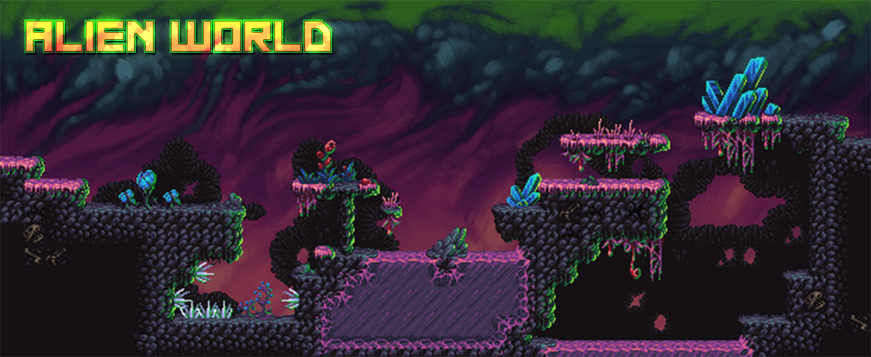 Alien World: Pixelart Tileset