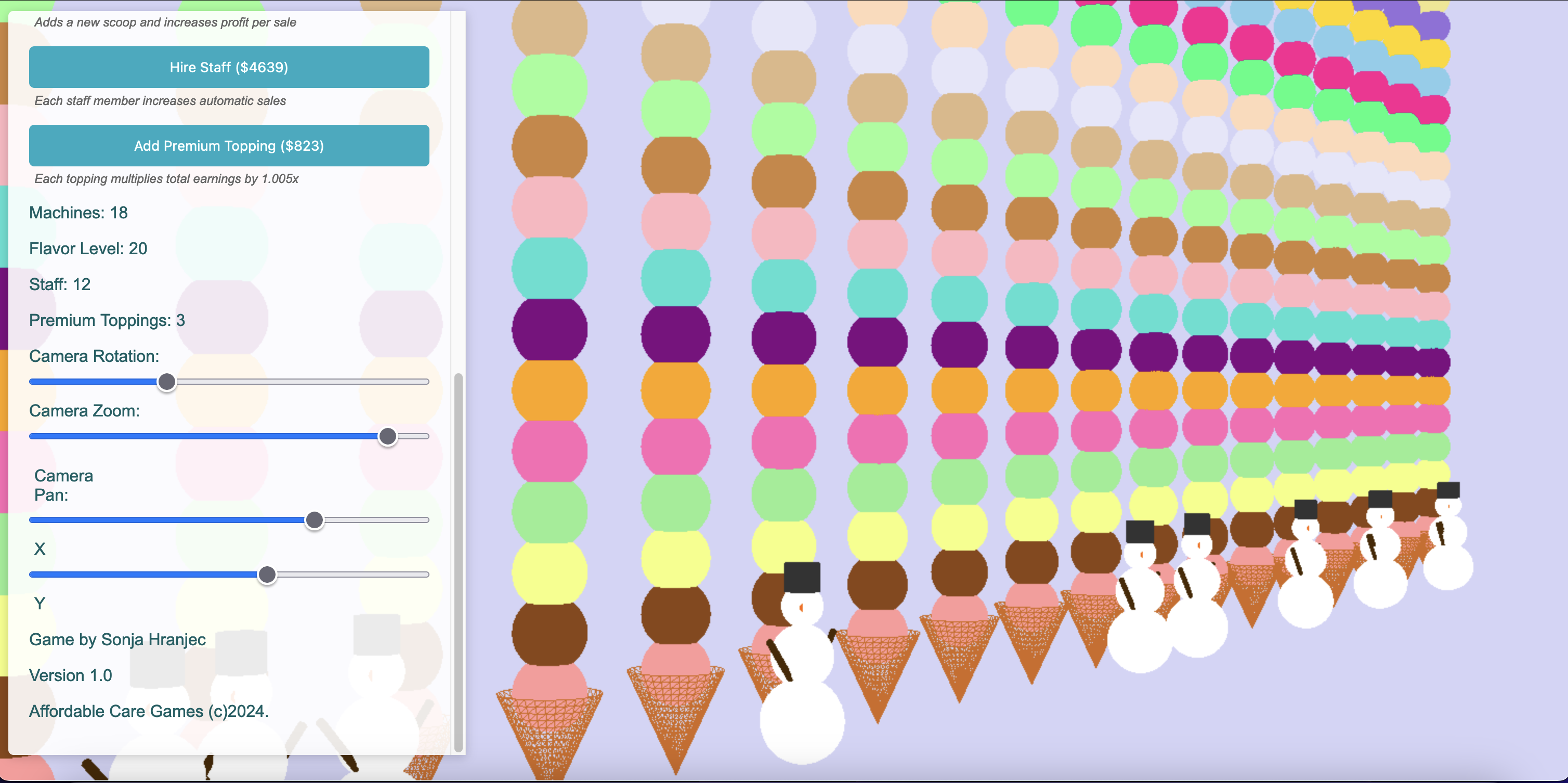 Ice cream idle tycoon clicker by affordable care games