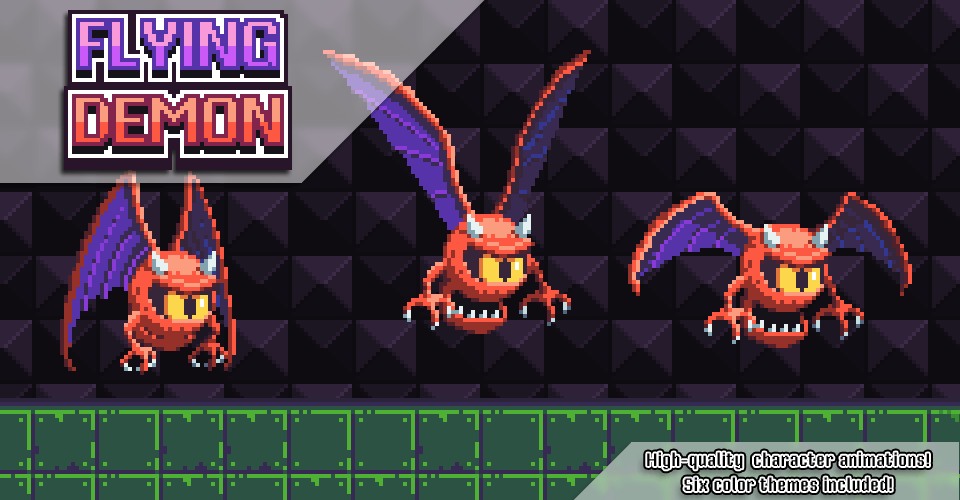 Flying Demon - Pixel Art Monster