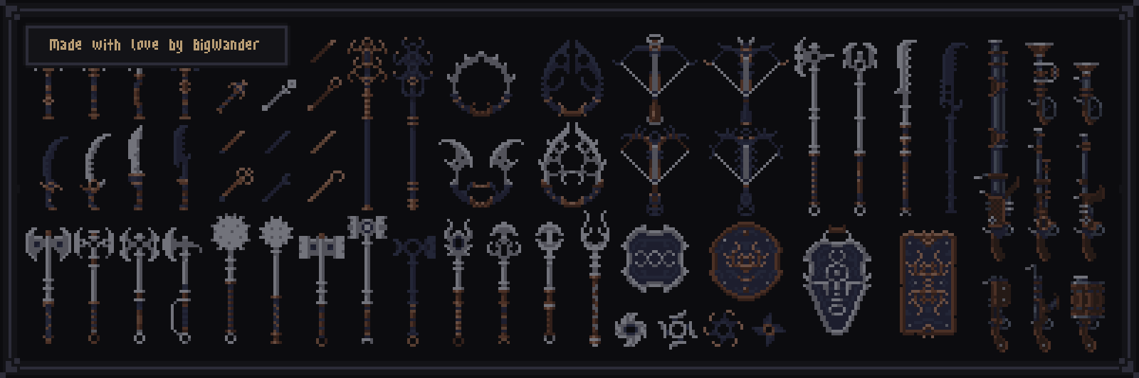 Pixel Art Weapons rack