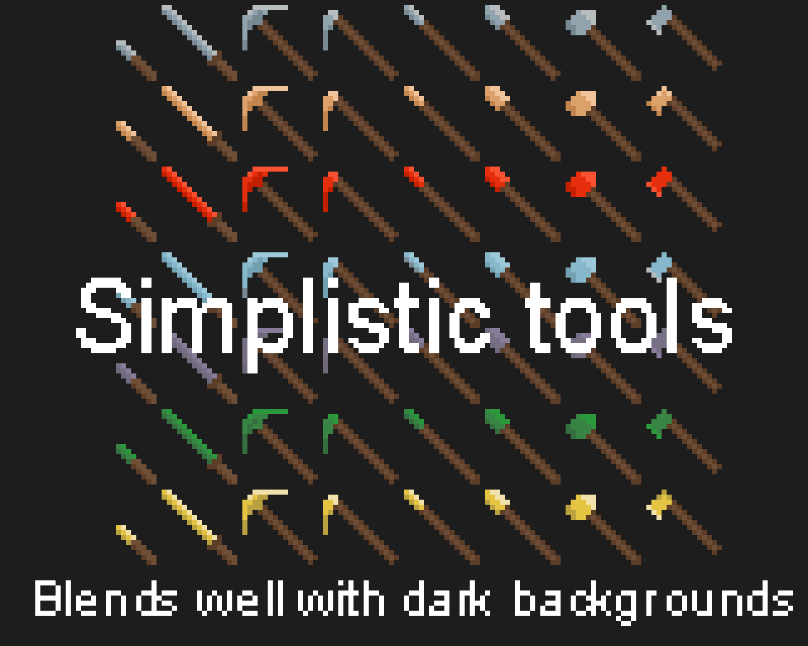 Pixel art icon series: Simplistic Tools by keltonwu