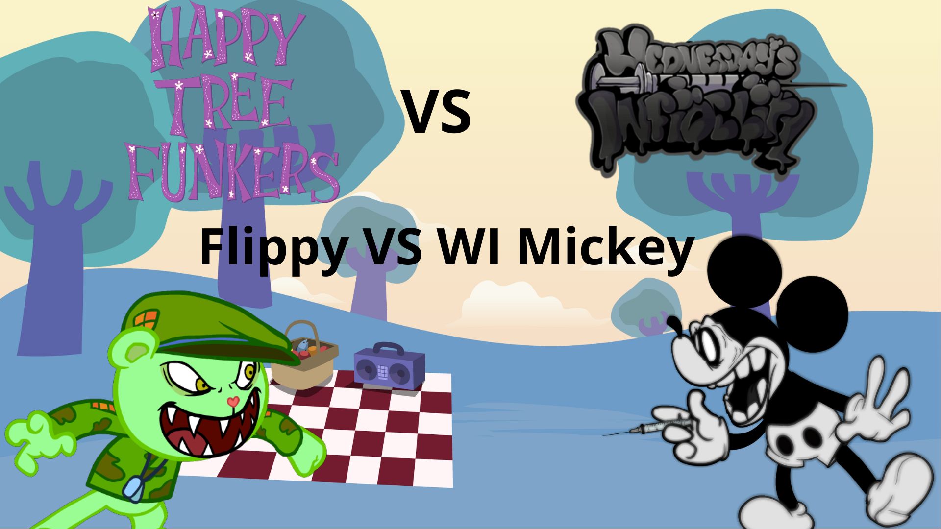 Cover image for Happy Tree Funkers VS Wednesday's Infidelity (Flippy VS WI Mickey)