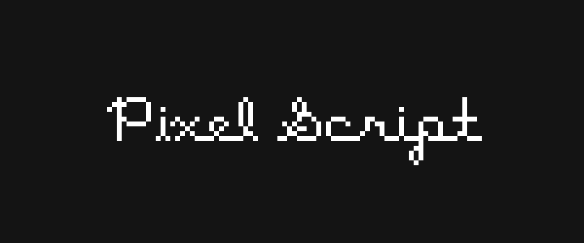 Pixel Script - 14x16 Pixel Font