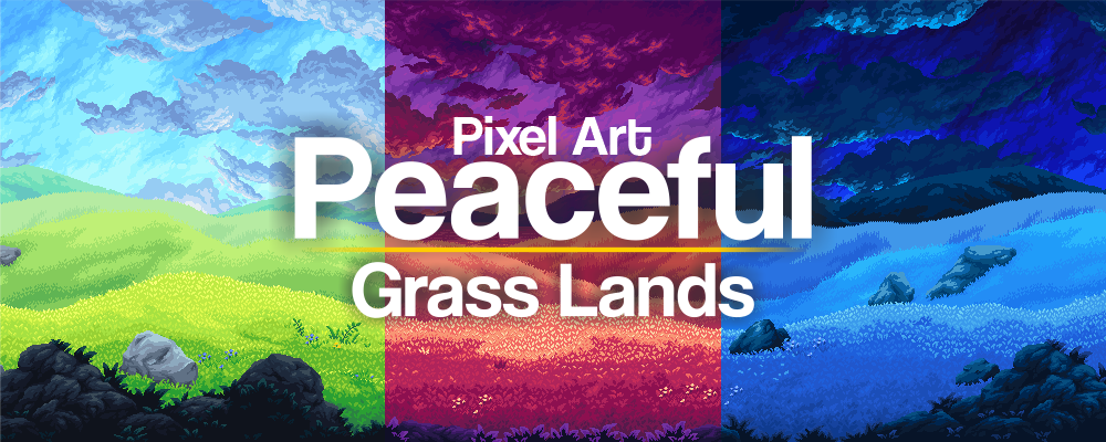 Pixel Art Peaceful Grass Lands