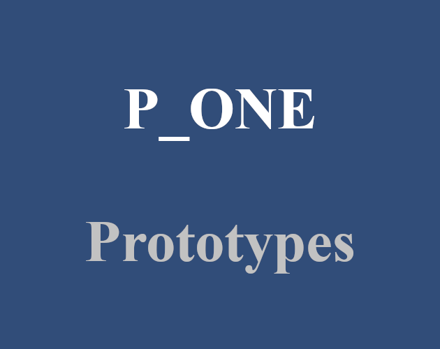 P One Design P_ONE Prototypes by njacke