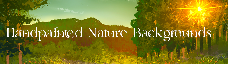 Hand Painted Nature Backgrounds Pack