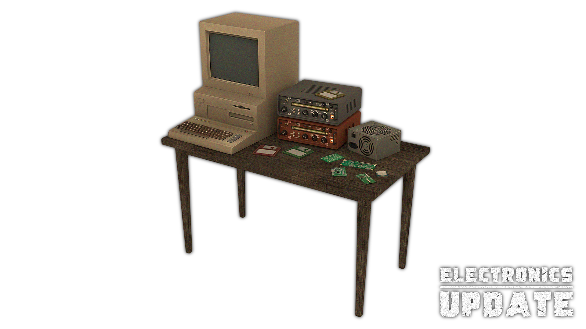 PSX-style horror game assets pack featuring low-poly 3D models, retro pixel textures, eerie ambient sound effects, creepy background music, survival horror props, vintage game aesthetics, haunted house elements, polygonal characters, spooky lighting, and chilling audio loops for retro-inspired games