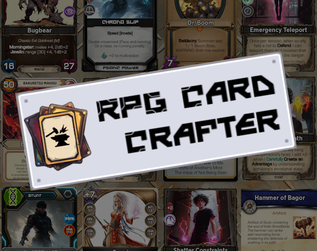 RPG Card Crafter by Inflatable Studios