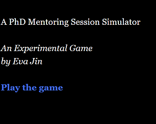 A PhD Mentoring Session Simulator