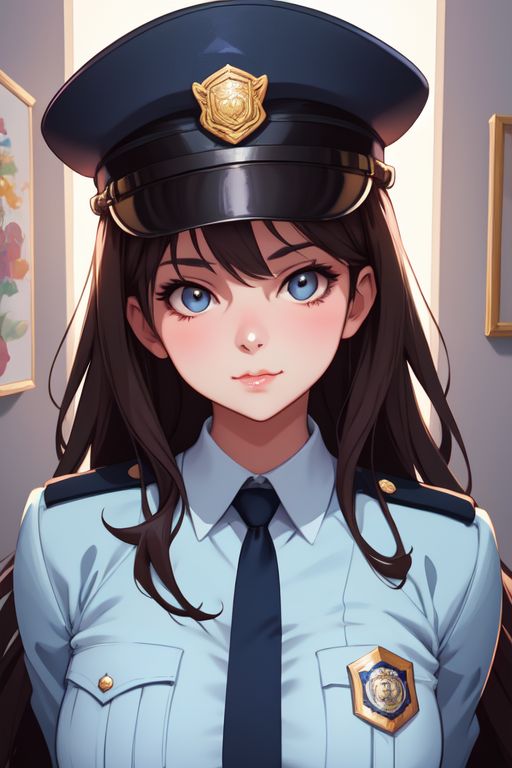 Police Pattern Portrait 100 Portraits In Police Uniform By AI by Gam3r2525