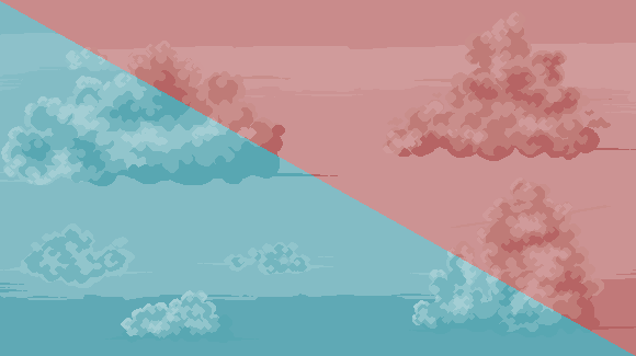 Clouds and backgrounds TileSet