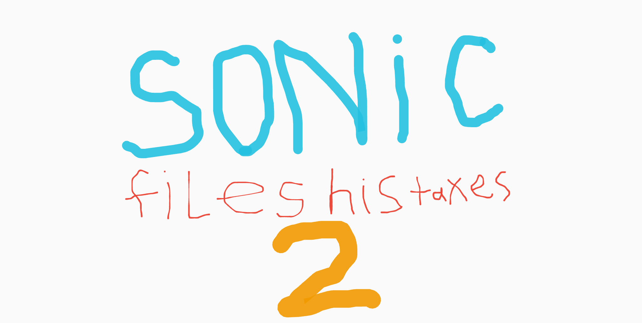 Sonic files his taxes 2