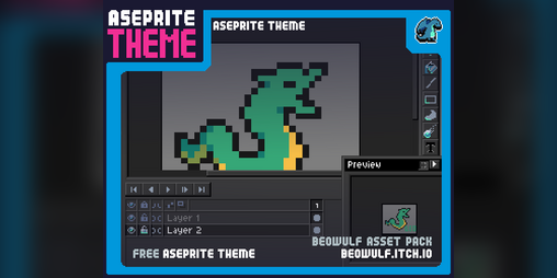 Cover image for Free Beowulf Dark Theme to Aseprite