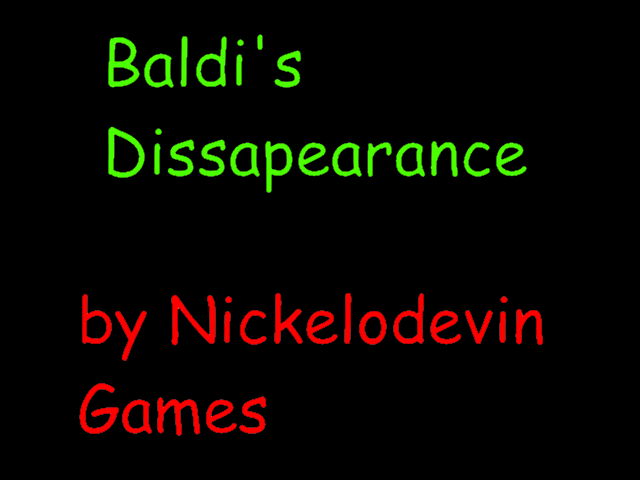 Baldi's Dissapearance